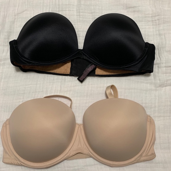 2 strapless bras from PINK and Victoria Secret